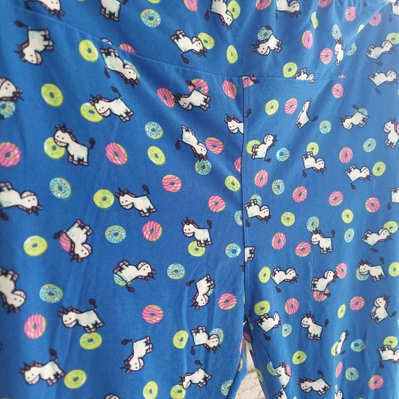 LLR LuLaRoe Tall & Curvy TC Unicorn Donut Leggings EUC - Picture 4 of 6